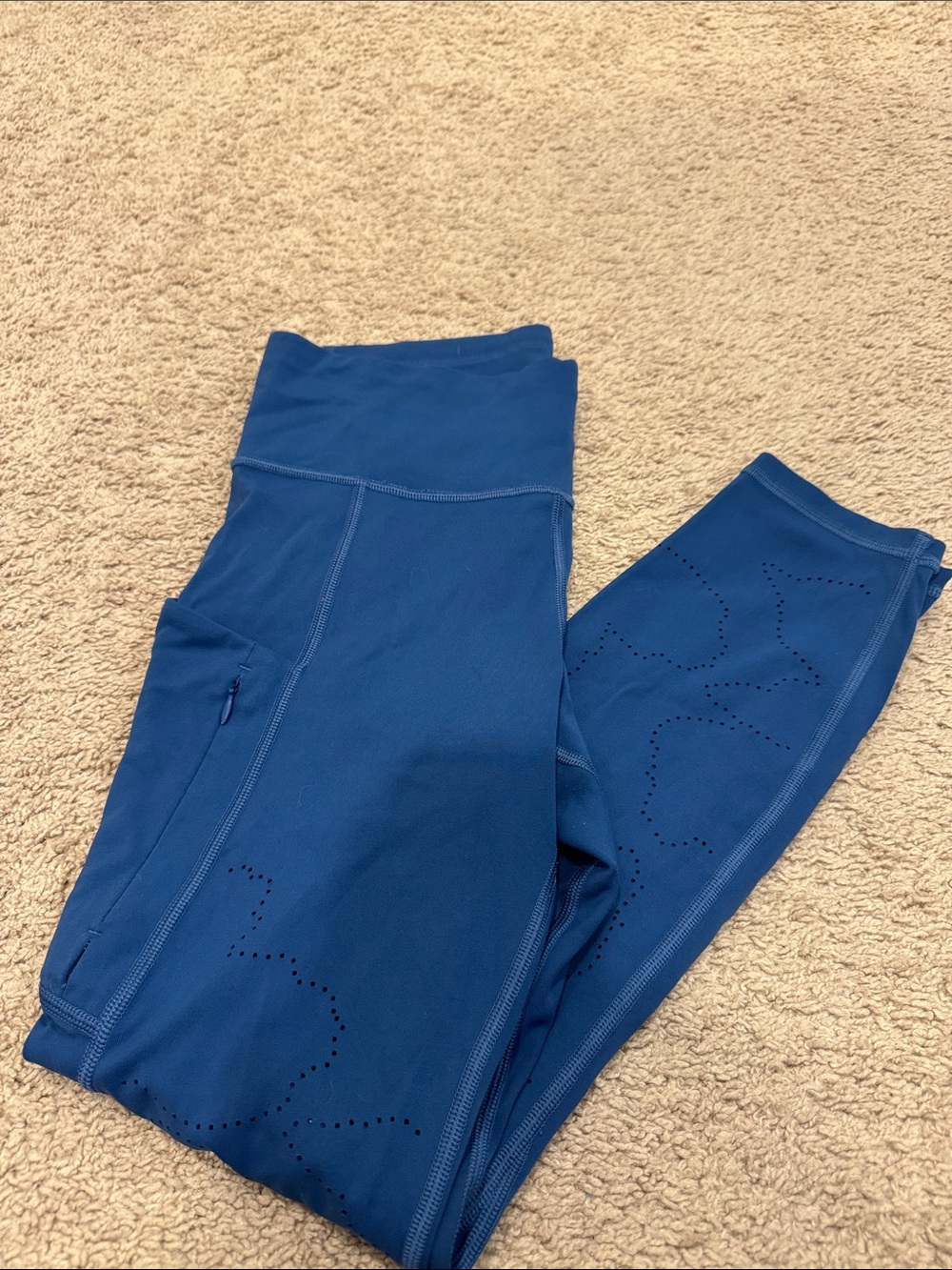 Athleta Leggings Blue Floral Dots - M